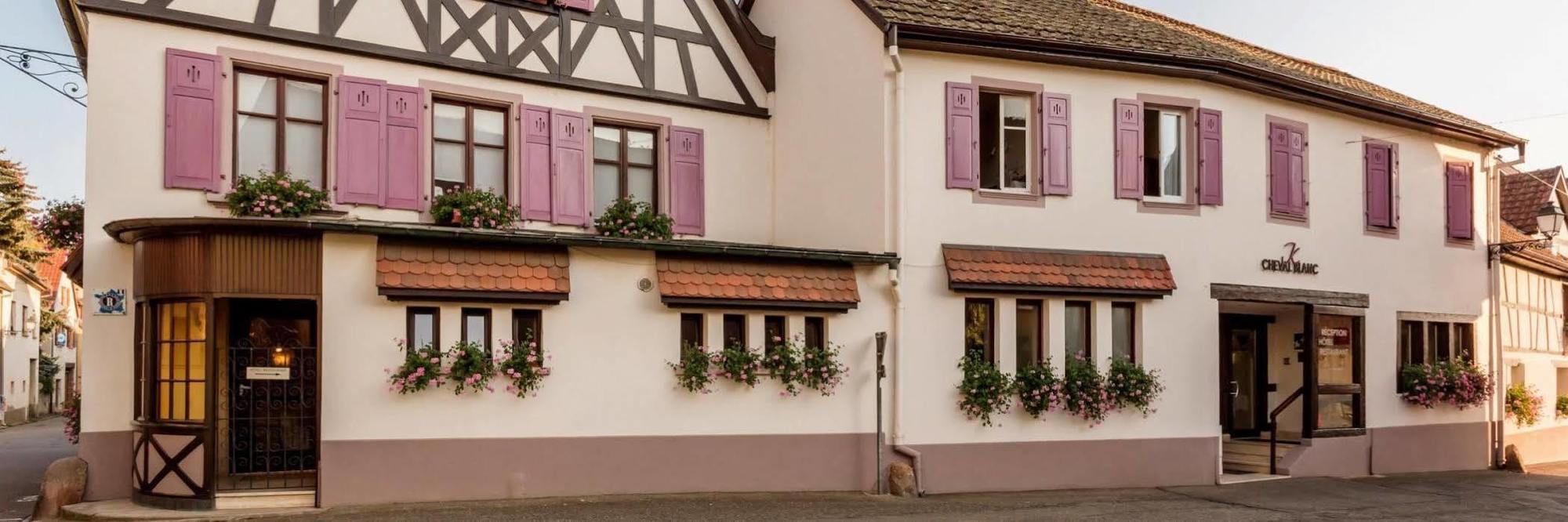 Auberge Du Cheval Blanc Depuis 1785 Westhalten Bagian luar foto